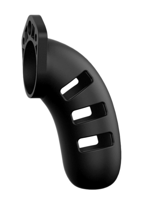 Model 21 - Chastity - 4.5"""" - Silicone Cock Cage - Black