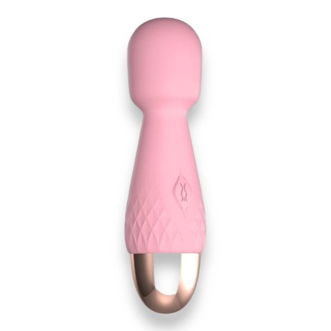 Power Escorts - Mini Wand, różdżka, mikrofon De Luxe Pink - 22,6 Cm / 4.5 Inch Silicone Wand, różdżka, mikrofon Wibrator, masażer, wand