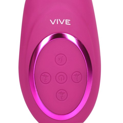 Gen - Rechargeable Triple Action G-Spot Vibrator with Pulse Wave and Vibrating Bristles - Pink