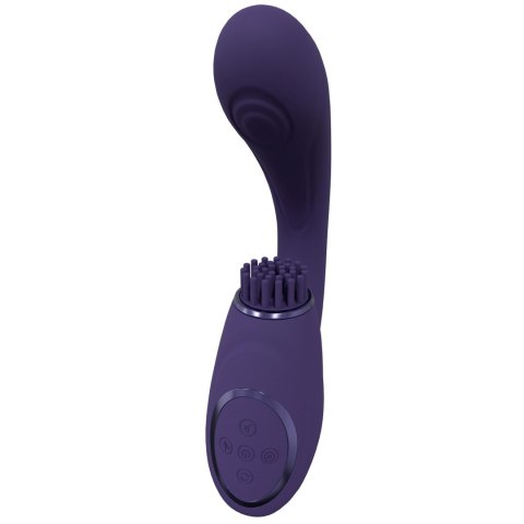 Gen - Mini wibrator Triple Action G-Spot wibrator with Pulse Wave and wibrator Bristles - Purple