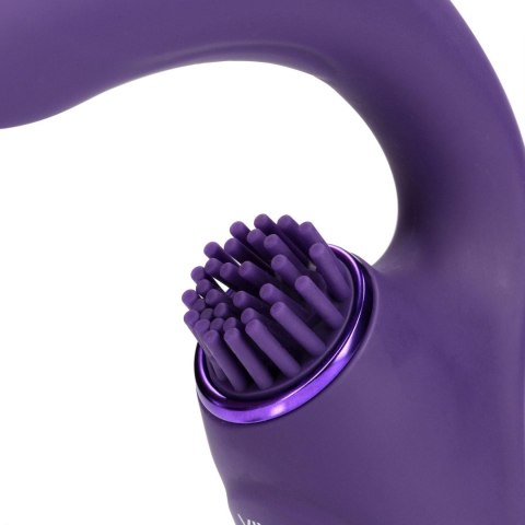 Gen - Mini wibrator Triple Action G-Spot wibrator with Pulse Wave and wibrator Bristles - Purple