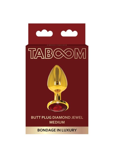 Butt Plug With Diamond Jewel M Gold