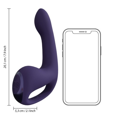 Riko - Mini wibrator Triple Action wibrator with Advanced Finger Motion & Pulse Wave Stimulator - Purple