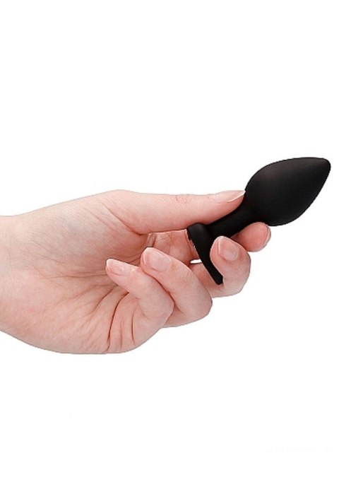 Diamond Heart Butt Plug - Regular - Black