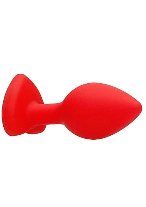 Diamond Heart Butt Plug - Regular - Red