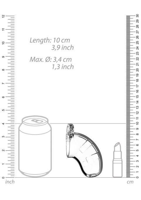 Model 15 - Chastity - 3.5"""" - Cock Cage - Transparent