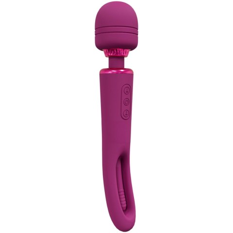 VIVE - Kiku - Mini wibrator Double Ended Wand, różdżka, mikrofon with Innovative G-Spot Flapping Stimulator - Pink