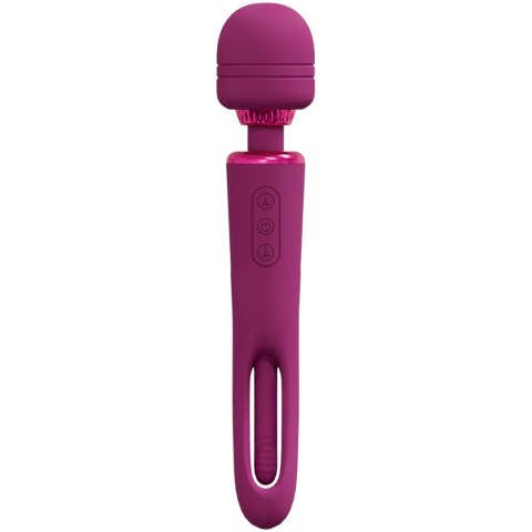 VIVE - Kiku - Mini wibrator Double Ended Wand, różdżka, mikrofon with Innovative G-Spot Flapping Stimulator - Pink