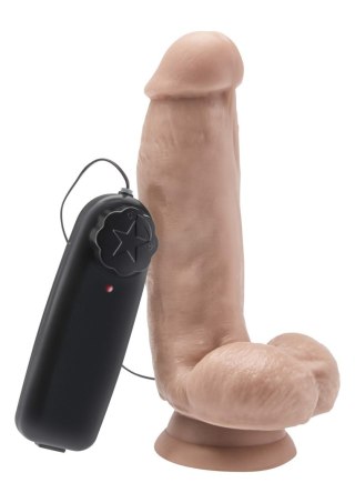 Dildo 6in. with Balls Vibrator Light skin tone