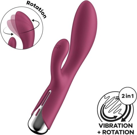 Satisfyer wibrator Spinning Wibrator króliczek, rabbit 1 Red