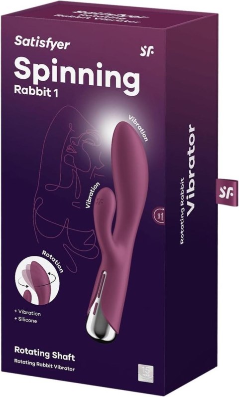 Satisfyer wibrator Spinning Wibrator króliczek, rabbit 1 Red