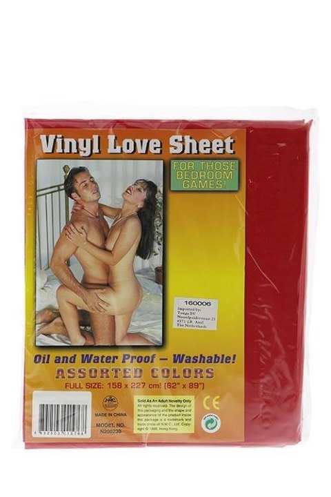 VINYL BED SHEET RED 158x227CM