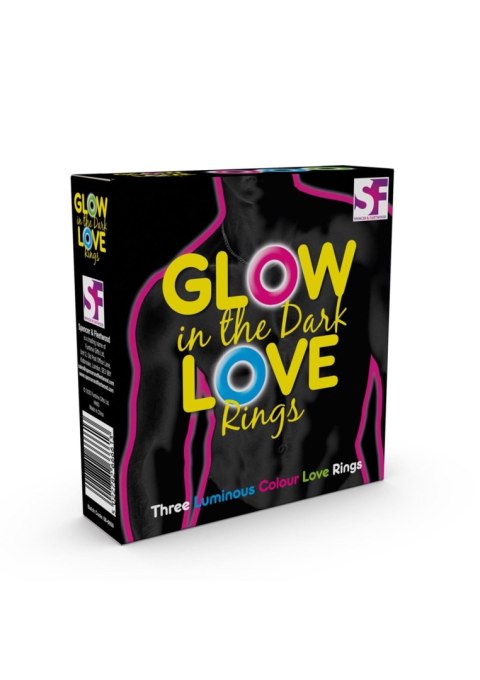 Glow In The Dark Love Rings Multicolor