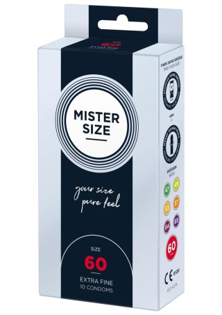 MISTER SIZE 60mm Condoms 10pcs Natural