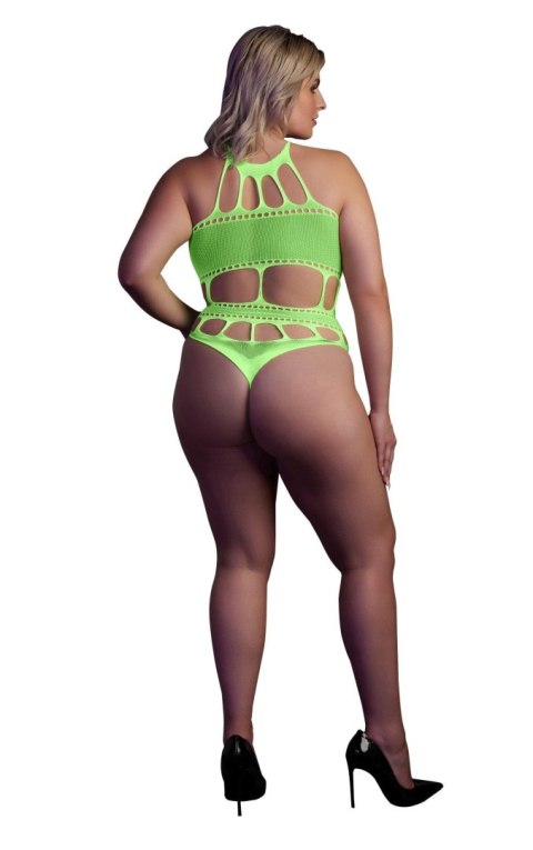 Body with Grecian Neckline - Neon Green - XL/XXXXL