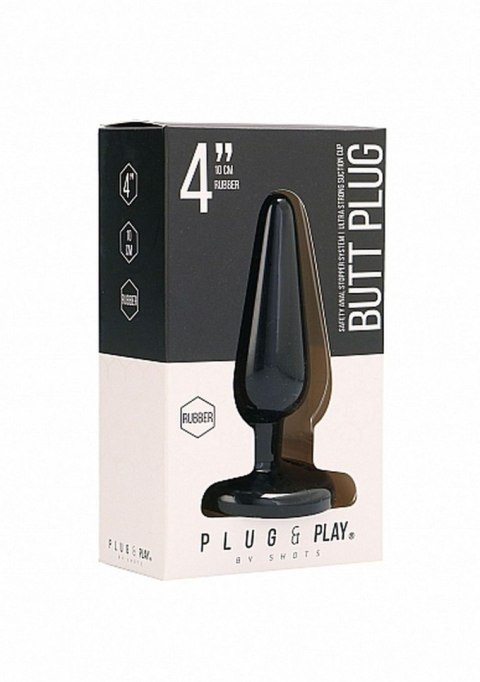 Butt Plug, korek analny - Basic - 4 Inch - Black