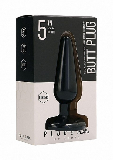 Butt Plug, korek analny - Basic - 5 Inch - Black