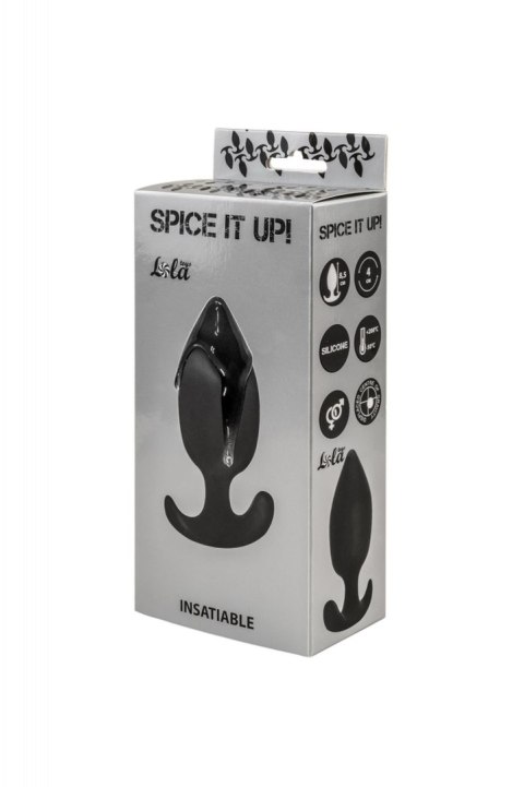 Plug, korek analny-Anal plug, korek analny with misplaced center of gravity Spice it up Insatiable Black