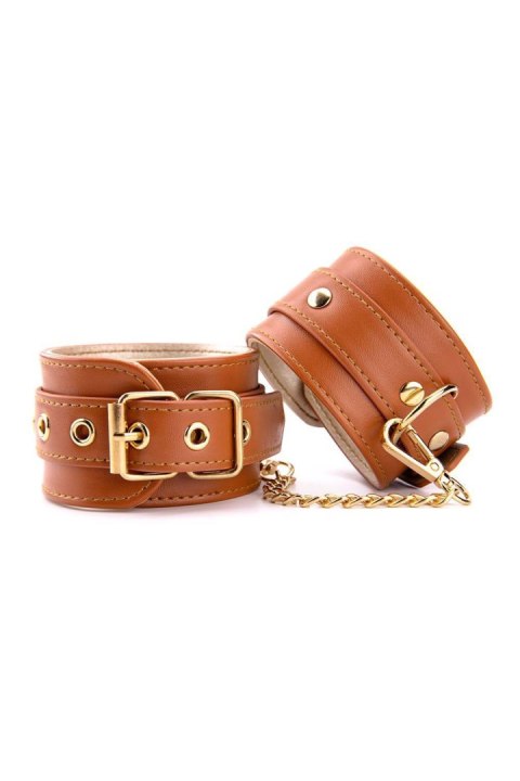 BLAZE ELITE ANKLE CUFFS COGNAC VEGAN LEATHER