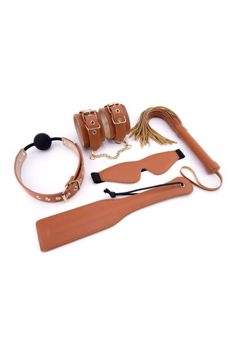 BLAZE ELITE BDSM SET COGNAC VEGAN LEATHER