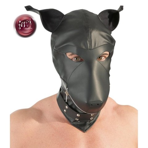 Imitation leather dog mask