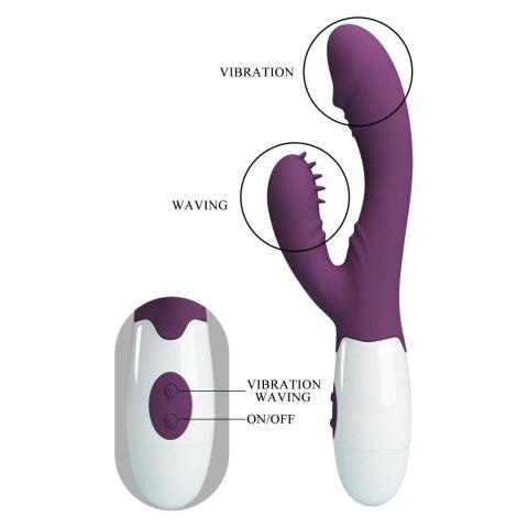 2 WIBRATOR - Andre purple, 3 waving modes 7 vibration functions