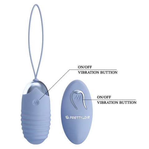 PRETTY LOVE - JESSICA Dream chaser 3, Blue, Wireless remote control 12 vibration functions