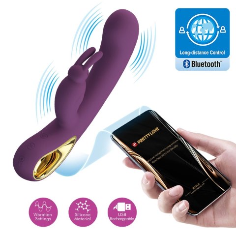 WIBRATOR - Liam purple, 12 vibration functions Mobile APP Long-distance Control