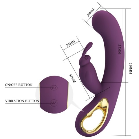 WIBRATOR - Liam purple, 12 vibration functions Mobile APP Long-distance Control