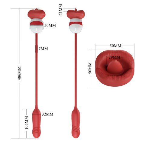 WIBRATOR - Ashlynn, 5 vibration functions 5 thrusting settings 5 licking settings