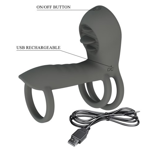PRETTY LOVE - Master ring, 12 vibration functions 12 licking settings Memory function PRETTY LOVE - Master ring, 12 vibration functions 12 licking settings Memory function
