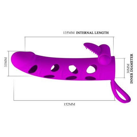 PRETTY LOVE - Vibrating Penis Sleeve with Ball Strap