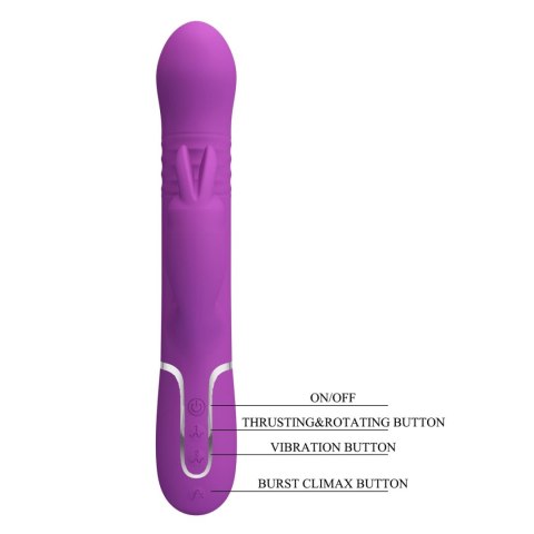 PRETTY LOVE - Coale Purple, 7 vibration functions 4 rotation functions 4 thrusting settings