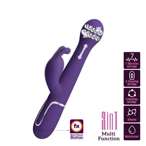 2 WIBRATOR - Dejon dark Purple, 7 vibration functions 4 thrusting settings 4 rotation functions