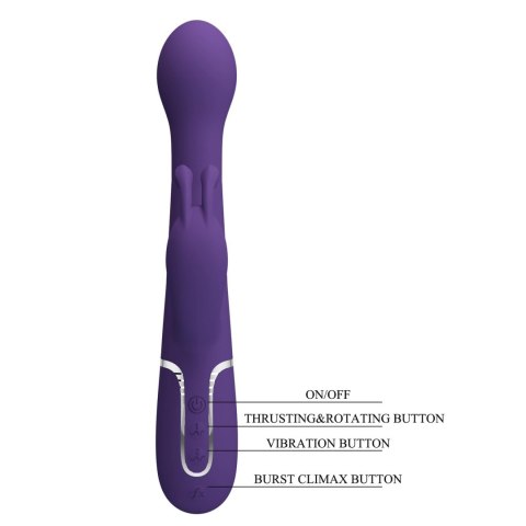 2 WIBRATOR - Dejon dark Purple, 7 vibration functions 4 thrusting settings 4 rotation functions