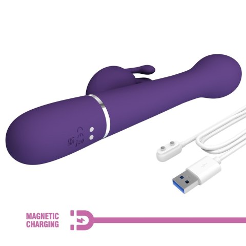 PRETTY LOVE - Dejon dark Purple, 7 vibration functions 4 thrusting settings 4 rotation functions