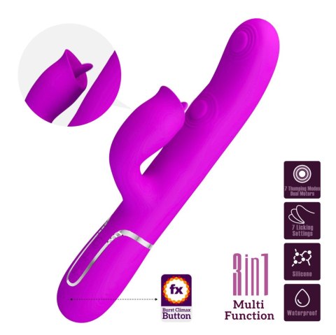 2 WIBRATOR - Gigi Purple, 7 thumping functions 7 licking modes