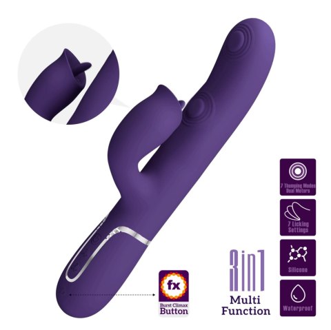 WIBRATOR - Gigi dark purple, 7 thumping functions 7 licking modes