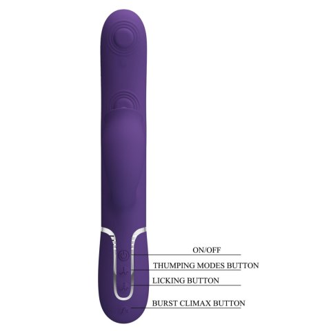 2 WIBRATOR - Gigi dark purple, 7 thumping functions 7 licking modes