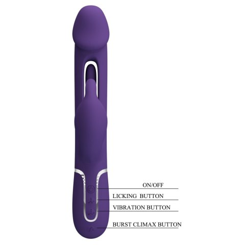 WIBRATOR - Kampas dark Purple, 7 vibration functions 4 licking settings