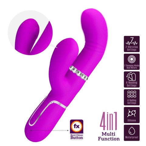 2 WIBRATOR - Mariana Purple, 7 vibration functions 7 thrusting settings, 4 rolling functions, 4 nodding functions