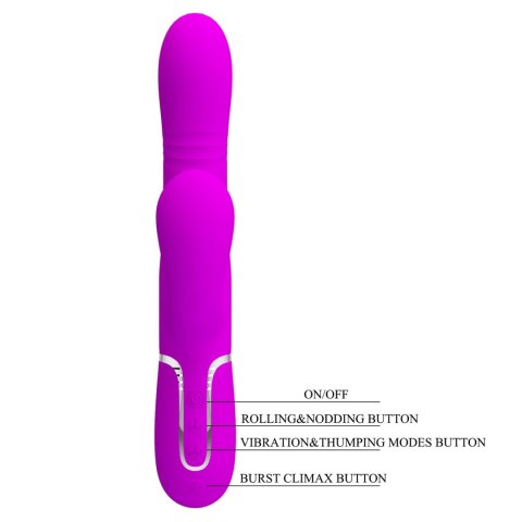 WIBRATOR - Mariana Purple, 7 vibration functions 7 thrusting settings, 4 rolling functions, 4 nodding functions