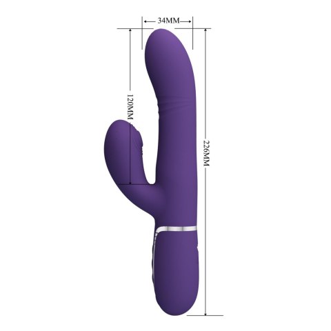 2 WIBRATOR - Mariana dark purple, 7 vibration functions, 7 thrusting settings, 4 rolling functions,4 nodding functions