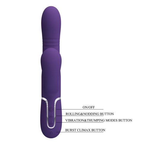 2 WIBRATOR - Mariana dark purple, 7 vibration functions, 7 thrusting settings, 4 rolling functions,4 nodding functions