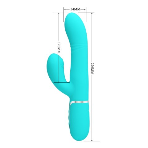 PRETTY LOVE - Mariana light blue, 7 vibration functions, 7 thrusting settings, 4 rolling functions, 4 nodding functions