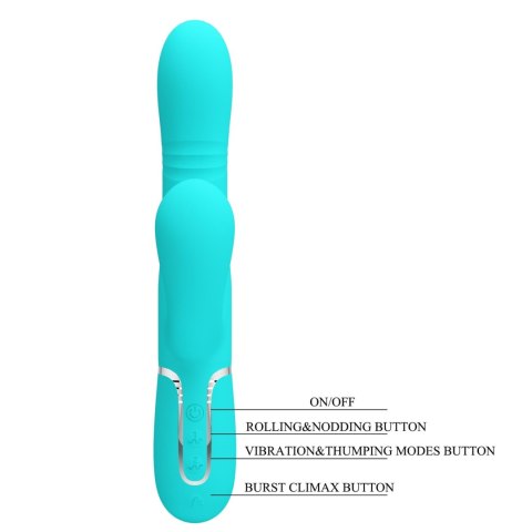 2 WIBRATOR - Mariana light blue, 7 vibration functions, 7 thrusting settings, 4 rolling functions, 4 nodding functions