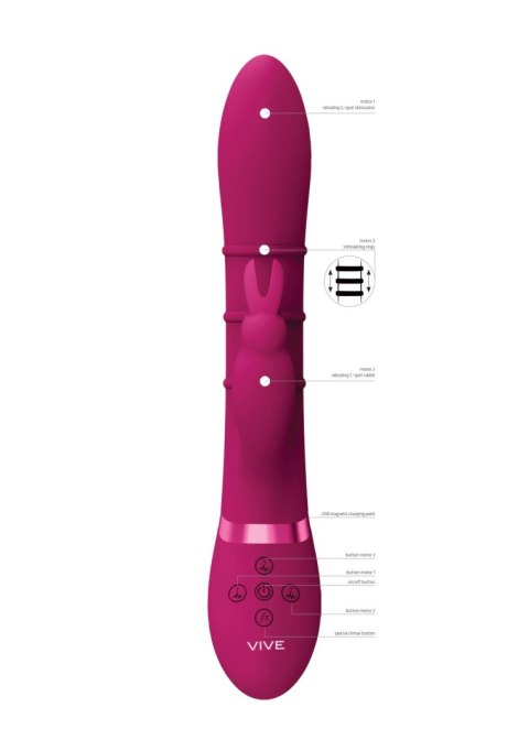 Stimulating Rings, wibrator G-Spot Wibrator króliczek, rabbit - Pink