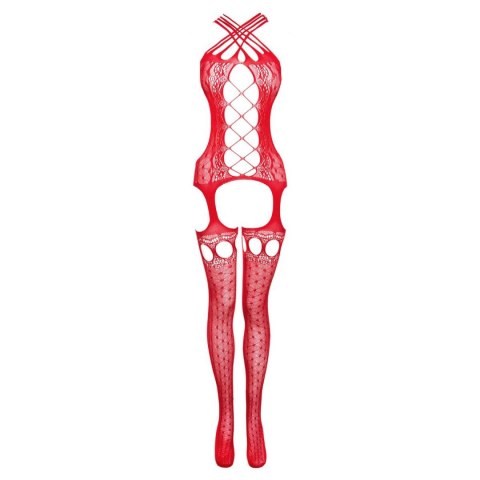 Erotic Suspender bodystocking Jasmina- Red