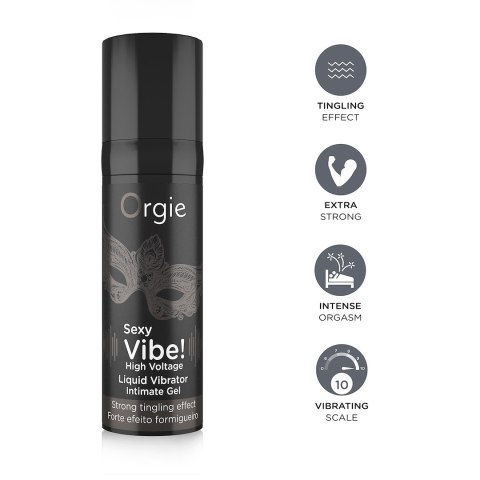 ŻEL STYMULUJĄCY SEXY VIBE! HIGH VOLTAGE - LIQUID VIBRATOR 15 ML 27-0002