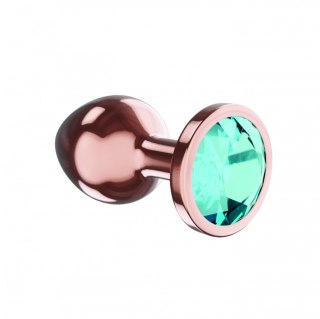 Plug, korek analny-Butt Plug, korek analny Diamond Topaz Shine L Rose Gold